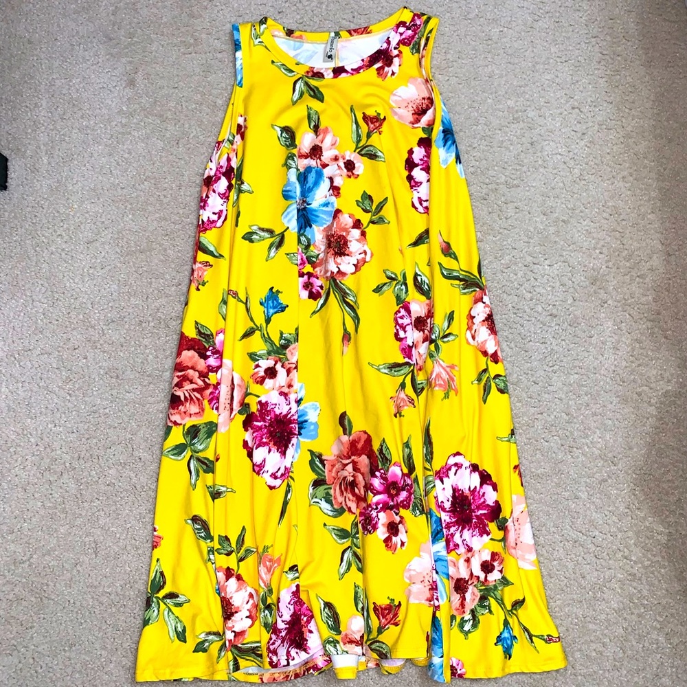 Yellow Floral dress